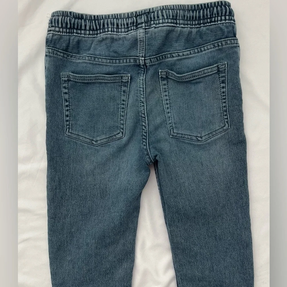 GAP Kids Boys Denim Jogger Jeans Size 8 Pull-On Elastic Waist Blue - Picture 6 of 7